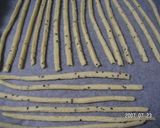 A picture of step 3 of Crunchy Okara Pretzel Sticks.