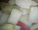 A picture of step 1 of Golden fried yam.