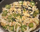 A picture of step 2 of Mexican Garlic Shrimp with Pierogies.