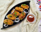 A picture of step 4 of Soya Chunks Kabab.