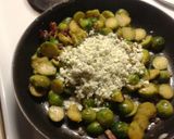 A picture of step 3 of Bacon Bleu Sprouts.