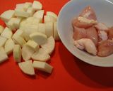 A picture of step 2 of Re-using the Cooking Liquid From Simmered Pork Belly Cubes Braised Daikon Radish and Chicken.
