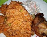 A picture of step 7 of Jollof Rice, Chicken and Salad.