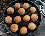 A picture of step 3 of Bati in Appam Maker with Tomato Chokha.