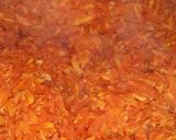 A picture of step 1 of Rabadi Gajar halwa with Gulabjamun.