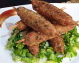 A picture of step 9 of Bread Seekh Kebab.