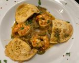 A picture of step 4 of Mexican Garlic Shrimp with Pierogies.