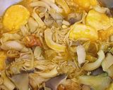 Hình bước làm 4 của món Đậu non, tempeh chiên sốt nấm kim châm