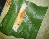 Gambar langkah 3 resipi Pulut sambal panggang.