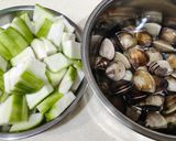 奶油蛤蜊絲瓜的食譜步驟1照片