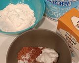A picture of step 2 of Strawberry Walnut Yin &Yang Pancakes for Christmas.