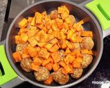 Foto del paso 6 de la receta: Albóndigas de lentejas con boniato y pisto