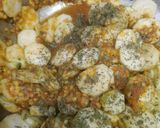 A picture of step 5 of Moong dal and galka(sponge gourd) nu shaak.