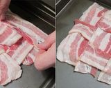 A picture of step 3 of Bacon Weave.