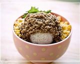 A picture of step 2 of Little Ms. Rice Bowl.