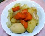 A picture of step 9 of Stewed New Potato, Sweet Onion, and Spring Cabbage.