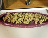 A picture of step 2 of Easy Stuffed Pork Tenderloin.