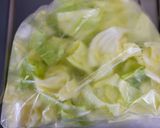 A picture of step 2 of Mustard Cheese Salad with Spring Cabbage & Chicken,.