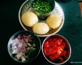 A picture of step 1 of Healthy tasty masaledar green peas and potato sabji.