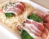 A picture of step 4 of Non-fried Japanese-style Tonkatsu Made with Thinly Sliced Pork Belly.