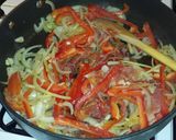 A picture of step 4 of Chicken and Red Pepper Stew.