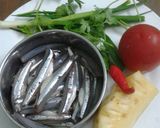 Hình bước làm 1 của món Cá cơm nấu canh thơm cà