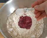 A picture of step 1 of Beetroot wheat tortilla wrap.