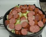 A picture of step 6 of Cabbage and Sausage.