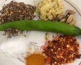 A picture of step 1 of Murgh cholay.