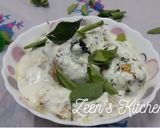 A picture of step 6 of Medu Vadas with tempered Curd.