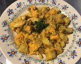 Une image de l'étape 14 de Poulet aux panais,patate douce et fruits secs au lait de coco et curry.