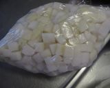 A picture of step 3 of Easy Daikon Radish Kimchi.
