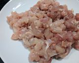 A picture of step 2 of Salted Fish and Chicken Fried Rice.