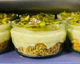 A picture of step 8 of Dubai Kataifi Cheesecake.