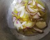 A picture of step 2 of Palak gosht.