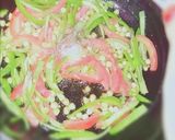A picture of step 1 of Vegeies and corn Hakka Noodles.