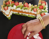 மோனோகிராம் க்ரீம் சீஸ் ப்ரூட் கேக்(MONOGRAM CHEESE CAKE RECIPE I ரெசிபி ஸ்டேப் 10 புகைப்படம்