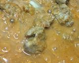 A picture of step 6 of Karele gosht.