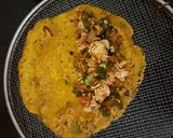 A picture of step 5 of Protein Rich Besan chilla with Paneer stuffing.