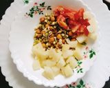 A picture of step 3 of Sprouted Moong, Kala chana Chaat 😋.