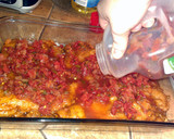 A picture of step 6 of salsa chicken.