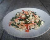 A picture of step 6 of Stir Fried Shrimps with beans and hot basils / Pad Krapao Koong.