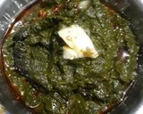 A picture of step 5 of Sarson ka Saag.
