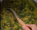 A picture of step 6 of Palak Dal (spinach-lentil soup).