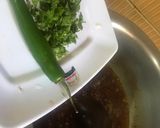 A picture of step 5 of Bihari Laal Lobia with Kheera Raita.