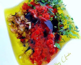 Foto del paso 4 de la receta: Langostinos y tomates con chimichurri de pimientos de piquillo