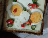 A picture of step 3 of Chilly, Egg cheese sandwich.