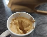 A picture of step 3 of Dalgona Coffee.