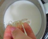 A picture of step 2 of Thick and Rich Matcha Green Tea Blancmange.