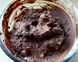 A picture of step 4 of Vickys Boozy Chocolate Chestnut Pudding, GF DF EF SF.